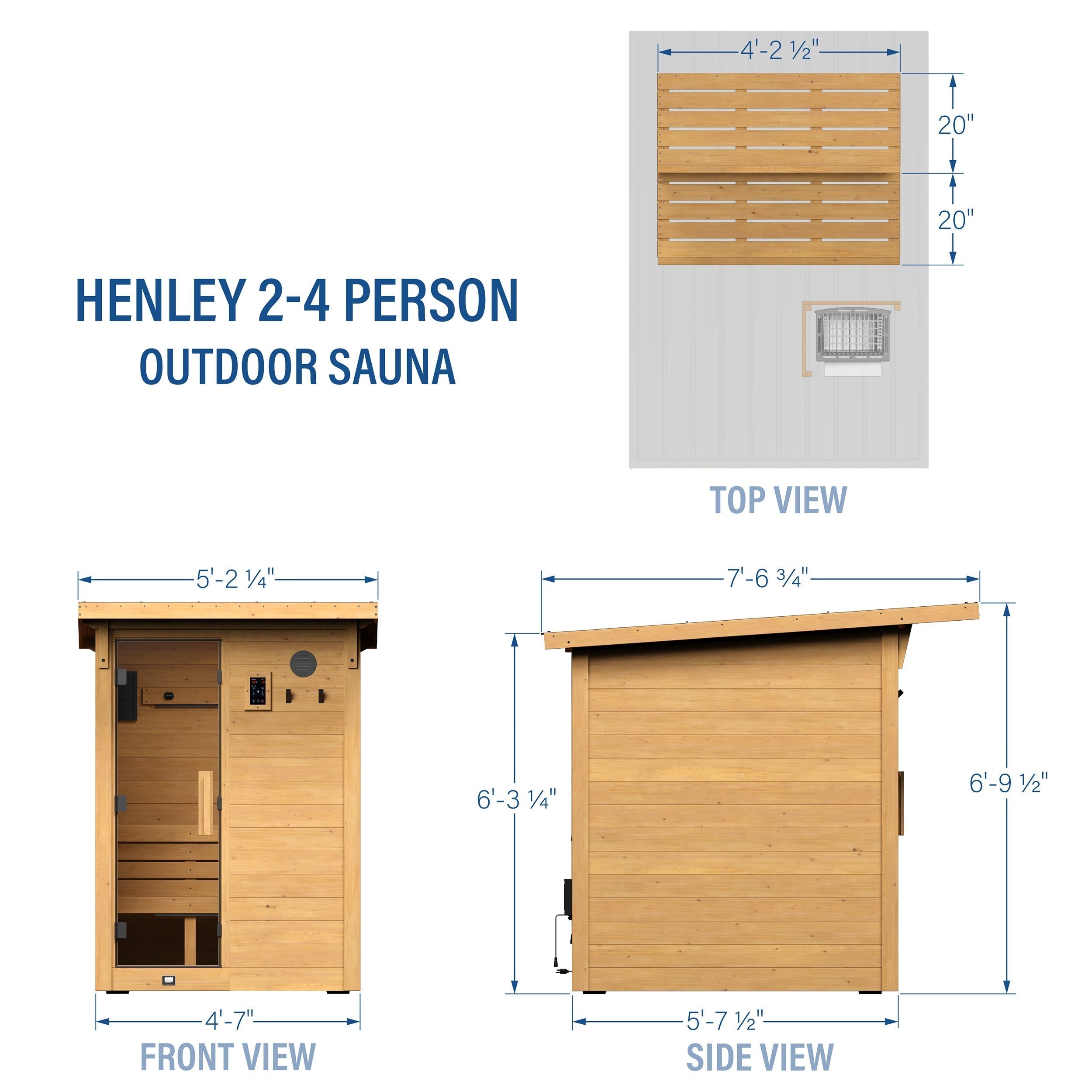 Backyard Discovery Henley Outdoor Cabin Sauna for 2-4