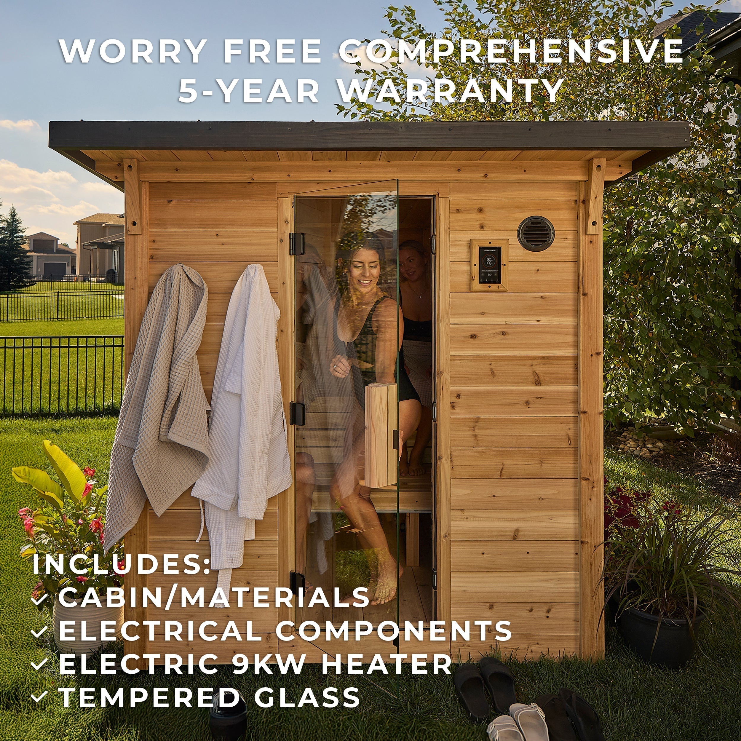 Backyard Discovery Henley Outdoor Cabin Sauna for 4-6