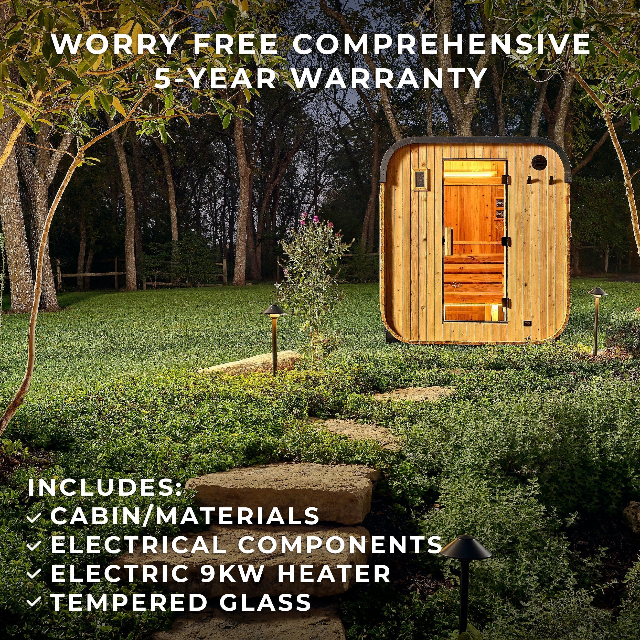 Backyard Discovery Lennon Outdoor Cube Sauna for 4-6 People