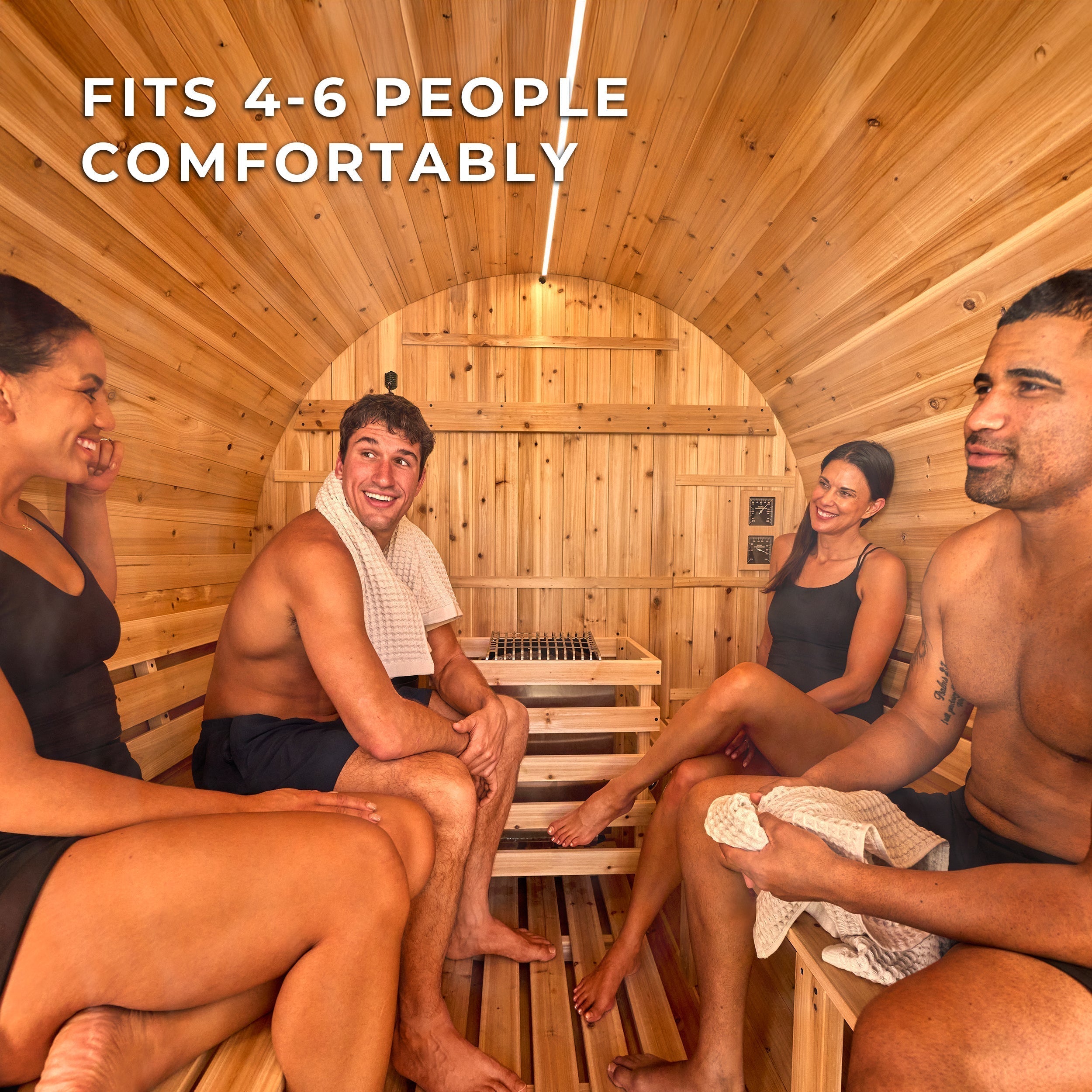 Backyard Discovery Paxton Outdoor Barrel Sauna for 4-6
