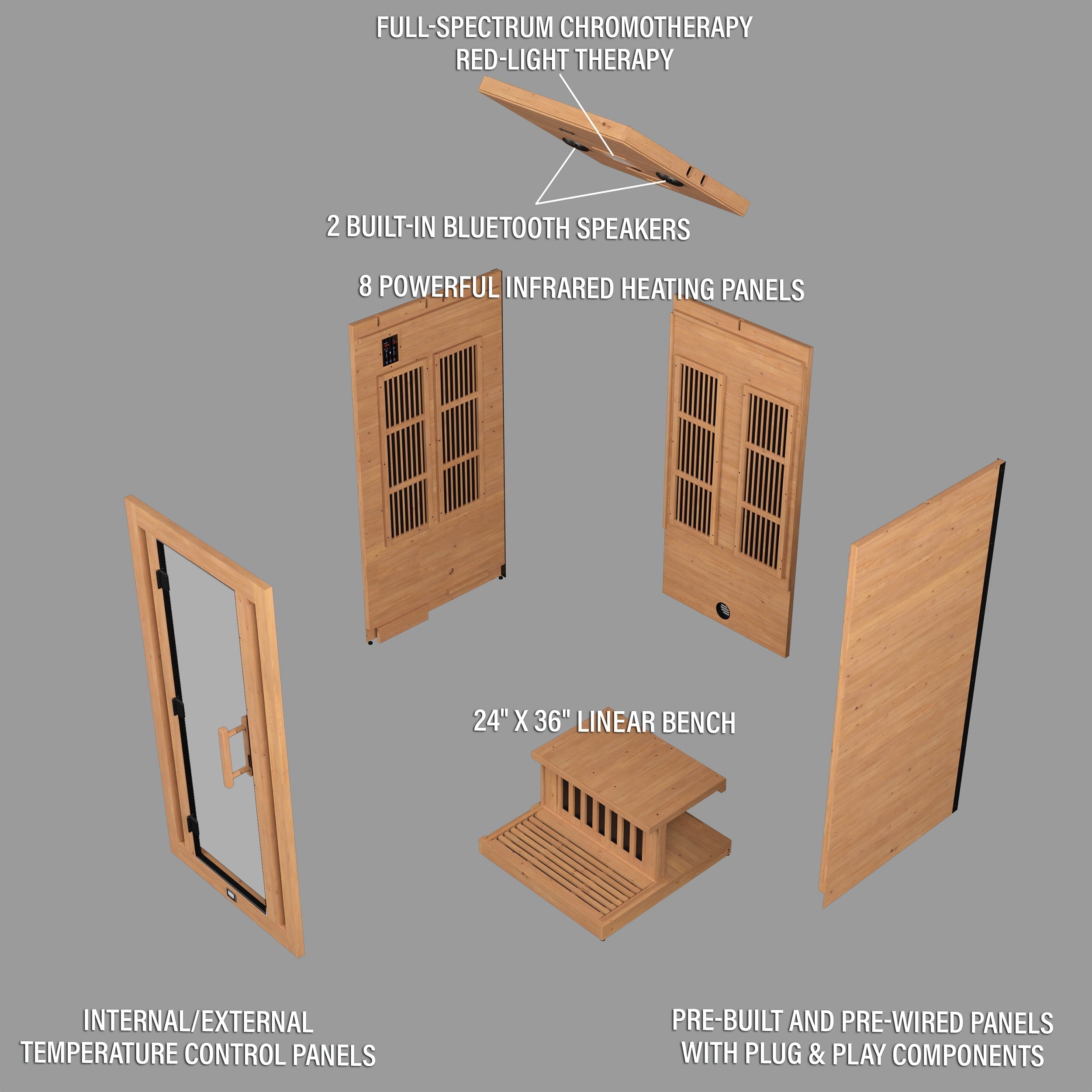 Backyard Discovery Rylan 1-Person Indoor Infrared Sauna
