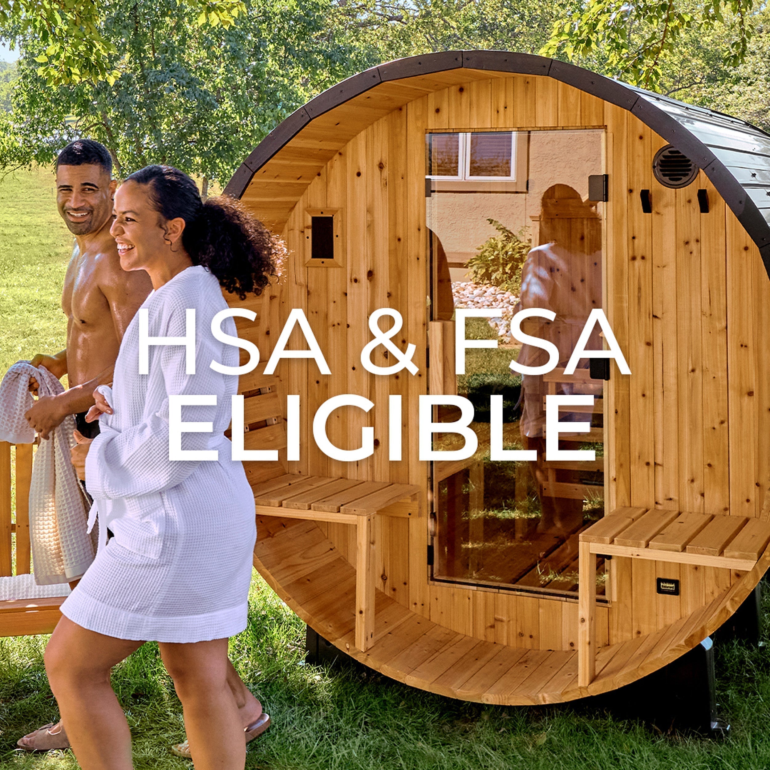 Paxton Outdoor Barrel Sauna with Porch for 4-6 People