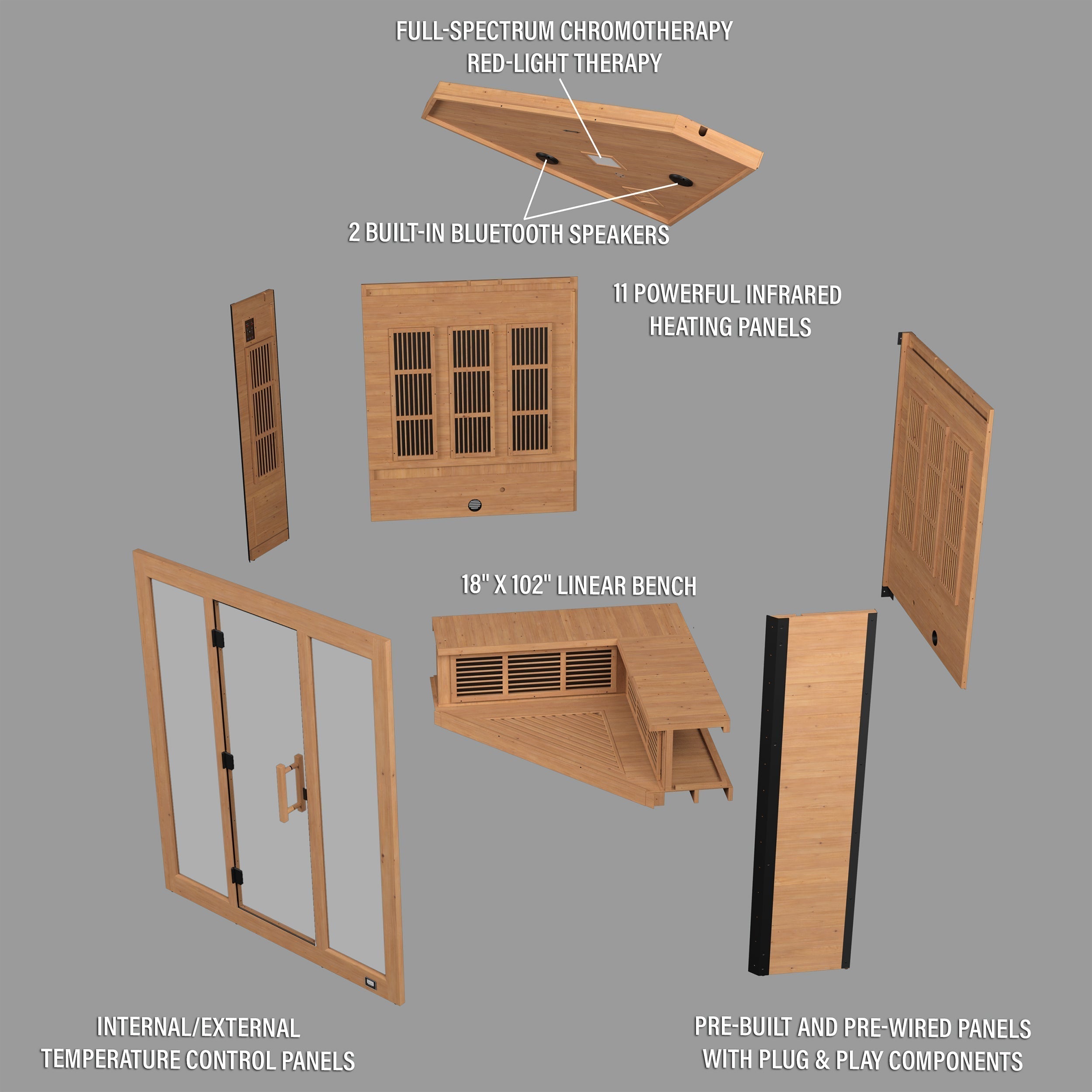Backyard Discovery Rylan Corner Infrared Sauna for 4