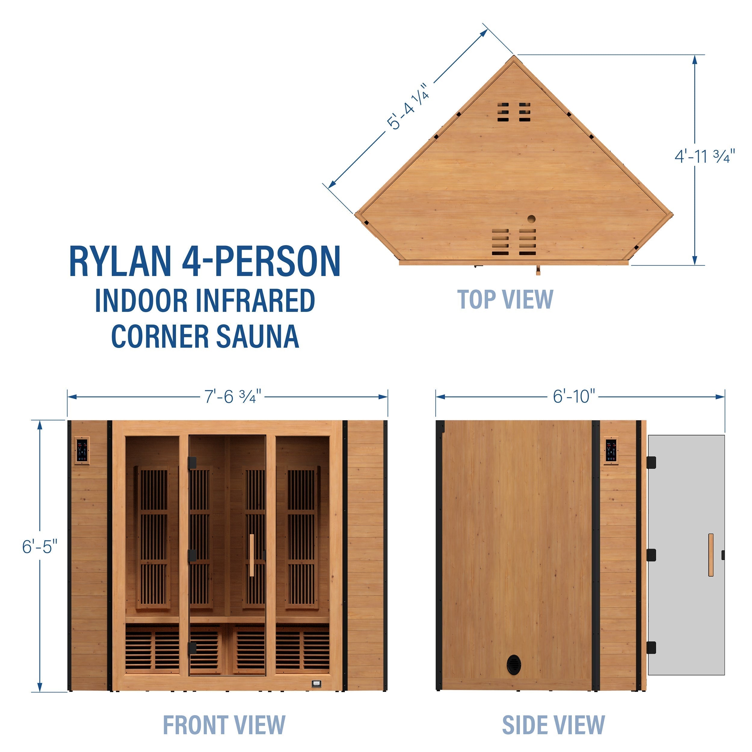 Backyard Discovery Rylan Corner Infrared Sauna for 4