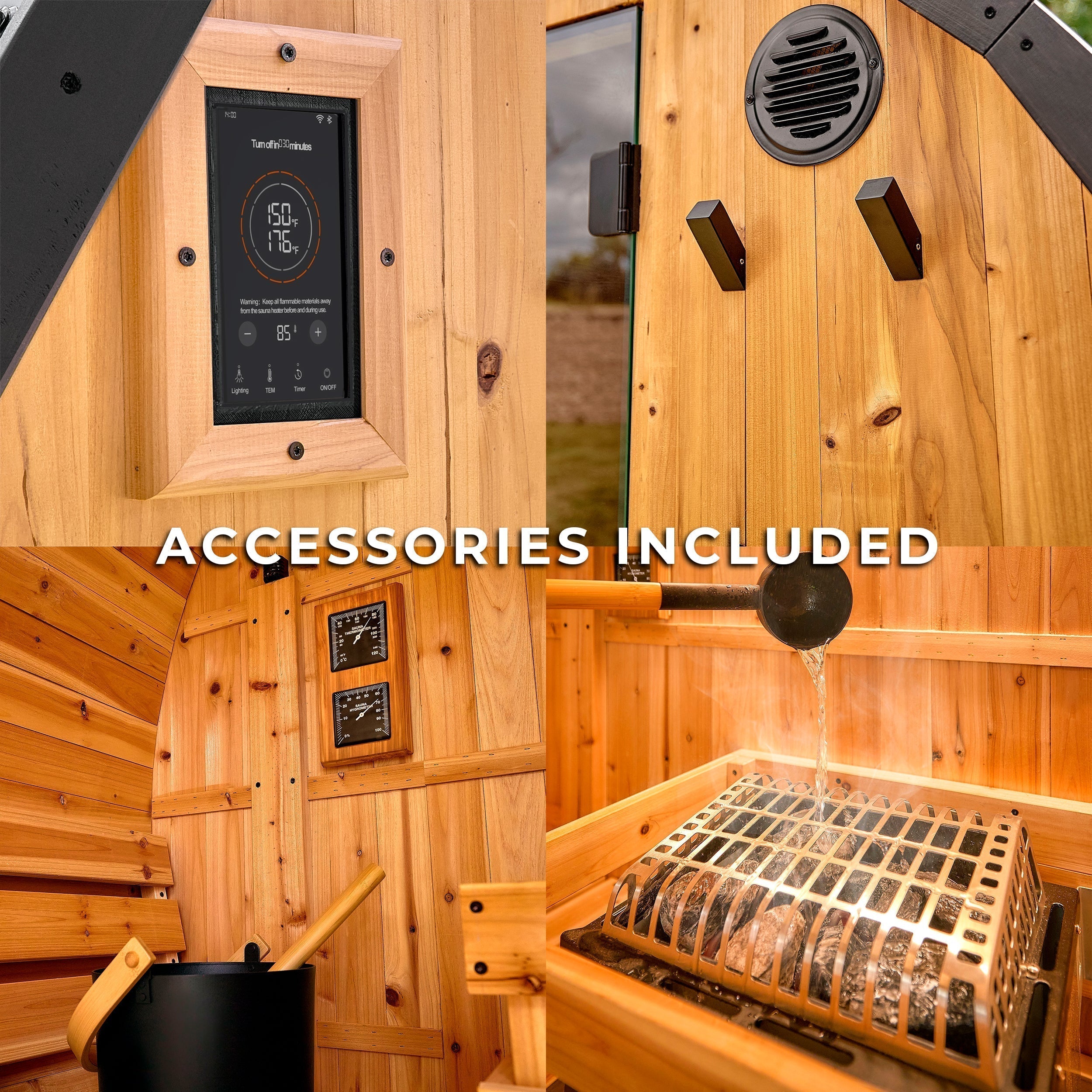 Backyard Discovery Henley Outdoor Cabin Sauna for 2-4